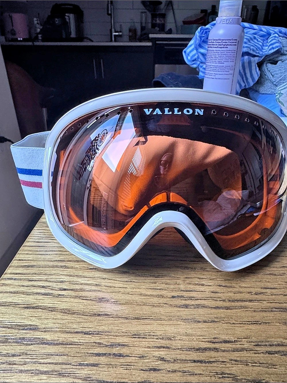 Vallon Freebirds Ski Goggles Orange Mirrored Lens with extra lens